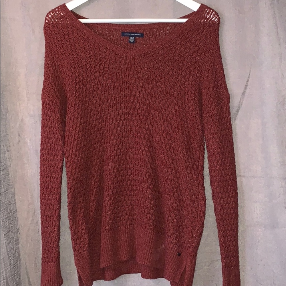 Red AEO sweater